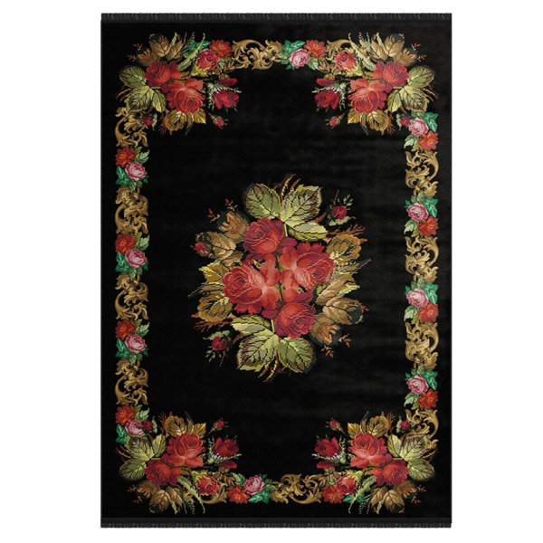 Rugpera Karabag Cotton Floral Rug Wayfair